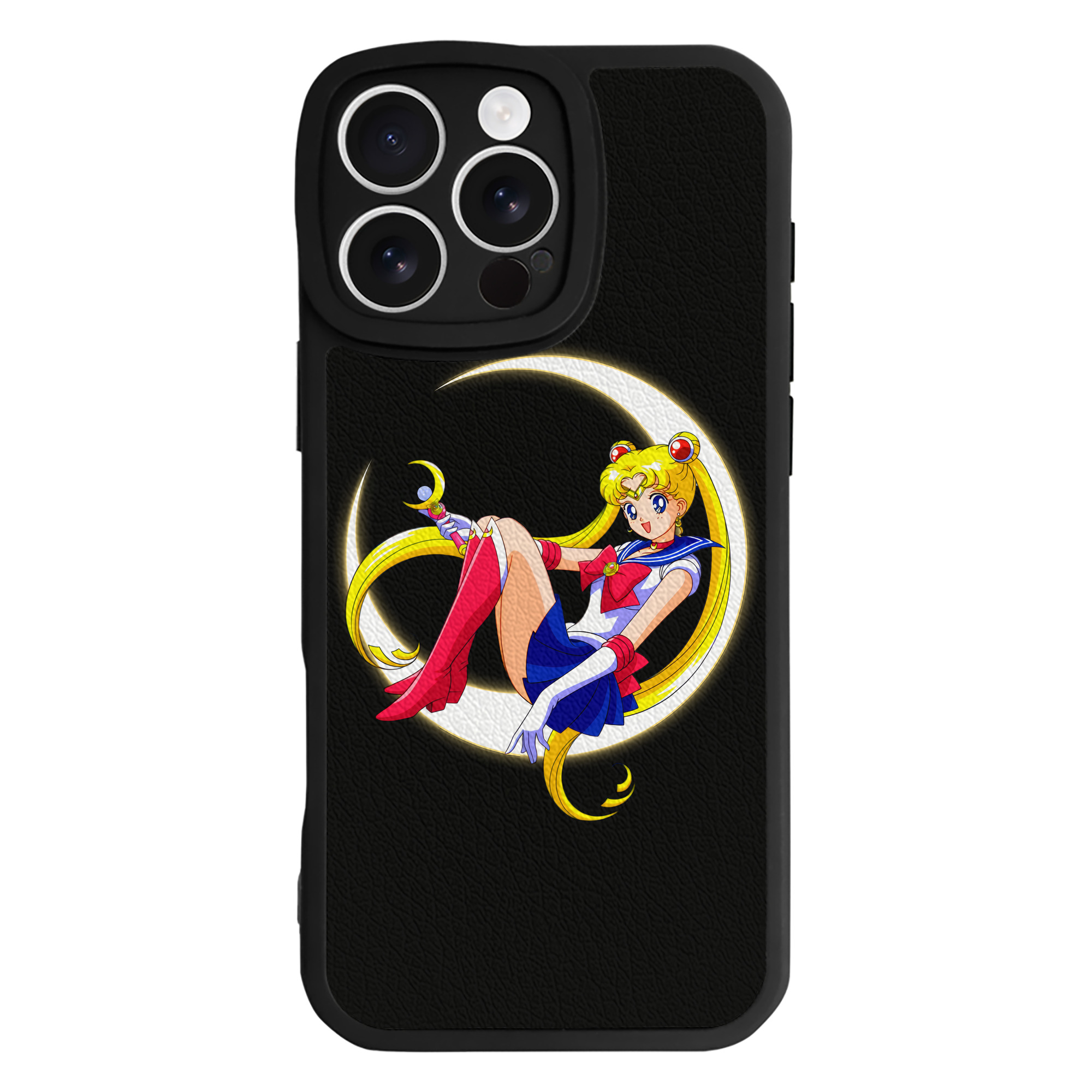 （画像用） 美少女戦士セーラームーン 月野 うさぎ つきの うさぎ Sailor Moon Tsukino Usagi 【iPhone 16シリーズ対応】シリコンスマホケース（レザー調） 材質：シリコン